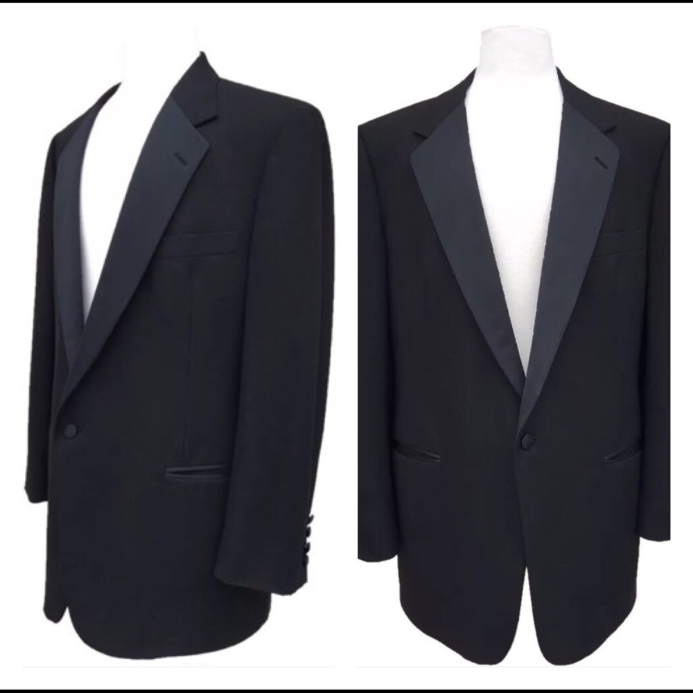 Black Dior Tuxedo Blazer 41R